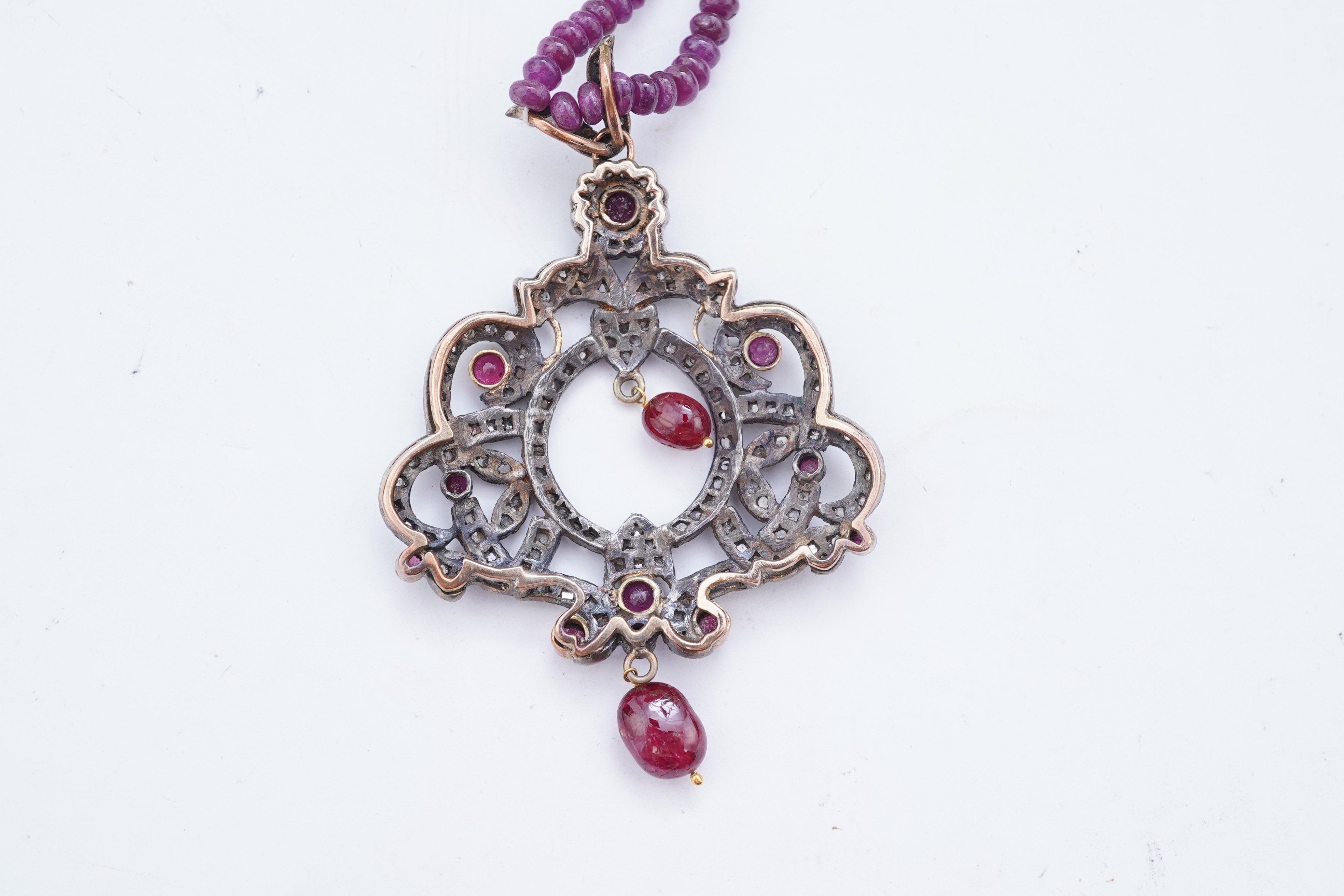 A ruby and diamond necklace